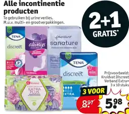 Kruidvat Alle incontinentie producten aanbieding