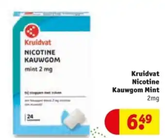 Kruidvat Kruidvat Nicotine Kauwgom Mint aanbieding
