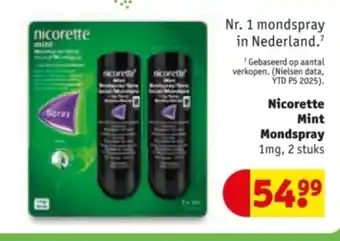 Kruidvat Nicorette Mint Mondspray aanbieding