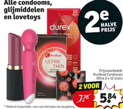 Kruidvat Alle condooms, glijmiddelen en lovetoys aanbieding
