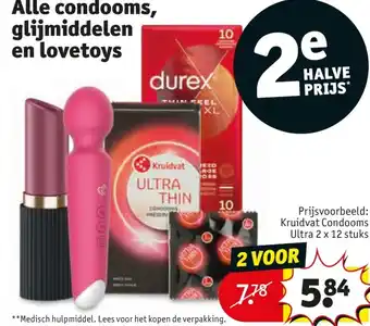 Kruidvat Alle condooms, glijmiddelen en lovetoys aanbieding