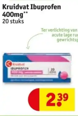 Kruidvat Kruidvat Ibuprofen 400mg aanbieding
