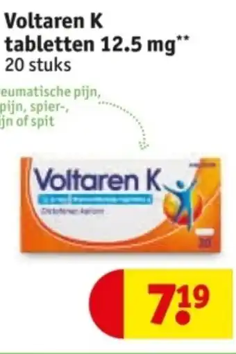 Kruidvat Voltaren K tabletten 12.5 mg aanbieding