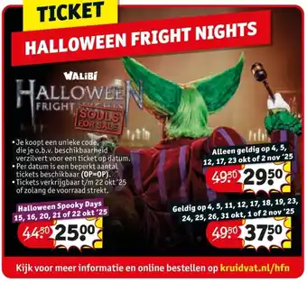 Kruidvat HALLOWEEN FRIGHT NIGHTS aanbieding