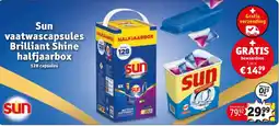 Kruidvat Sun vaatwascapsules Brilliant Shine halfjaarbox aanbieding