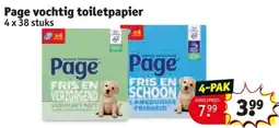 Kruidvat Page vochtig toiletpapier aanbieding