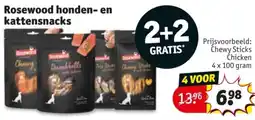 Kruidvat Rosewood honden en Kattensnacks aanbieding