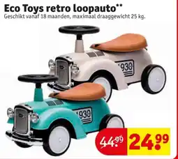 Kruidvat Eco Toys Retro Loopauto aanbieding