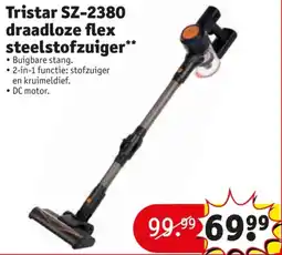 Kruidvat Tristar SZ-2380 draadloze flex steelstofzuiger aanbieding