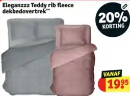 Kruidvat Eleganzzz Teddy rib fleece dekbedovertrek aanbieding