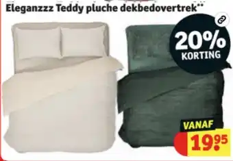 Kruidvat Eleganzzz Teddy Pluche Dekbedovertrek aanbieding