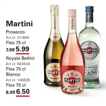 Sligro Martini aanbieding