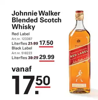 Sligro Johnnie Walker Blended Scotch Whisky aanbieding