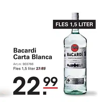 Sligro Bacardi Carta Blanca aanbieding