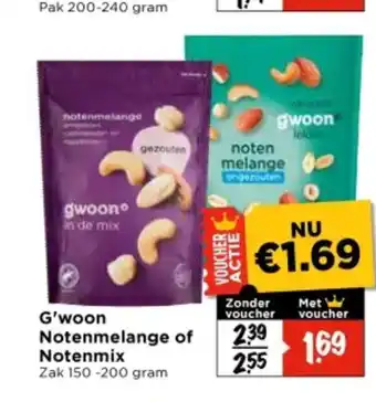 Vomar Voordeelmarkt G'woon Notenmelange of Notenmix aanbieding