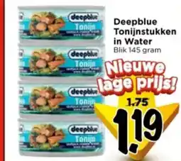Vomar Voordeelmarkt Deepblue Tonijnstukken in Water aanbieding