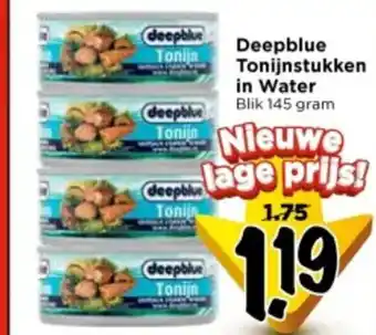 Vomar Voordeelmarkt Deepblue Tonijnstukken in Water aanbieding