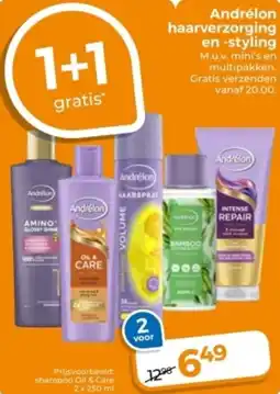 Trekpleister Andrélon haarverzorging en styling aanbieding
