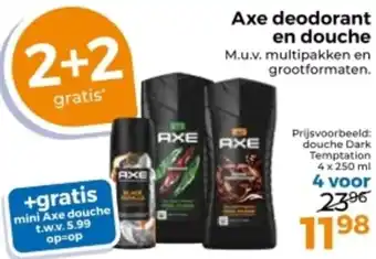 Trekpleister Axe deodorant en douche aanbieding