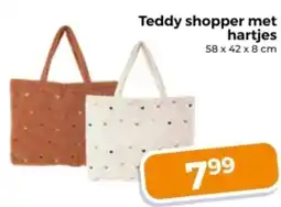 Trekpleister Teddy shopper met hartjes aanbieding