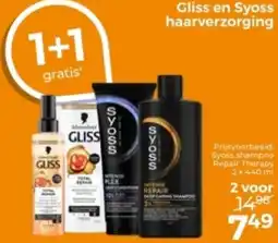 Trekpleister Gliss en Syoss haarverzorging aanbieding