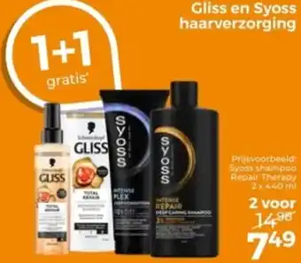 Trekpleister Gliss en Syoss haarverzorging aanbieding