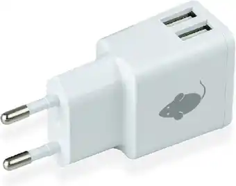 Bol.com Green Mouse Dual USB Oplader - 220 Volt aanbieding