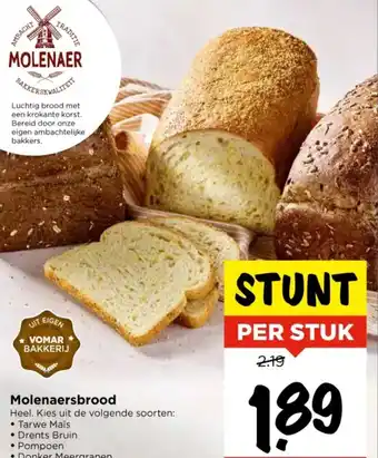 Vomar Voordeelmarkt Molenaersbrood aanbieding