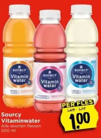 Vomar Voordeelmarkt Sourcy Vitaminwater aanbieding
