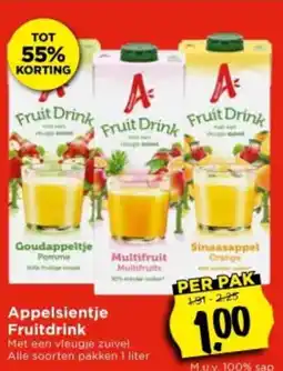 Vomar Voordeelmarkt Appelsientje Fruitdrink aanbieding
