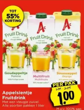 Vomar Voordeelmarkt Appelsientje Fruitdrink aanbieding