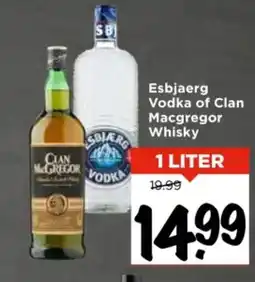 Vomar Voordeelmarkt Esbjaerg Vodka of Clan Macgregor Whisky aanbieding