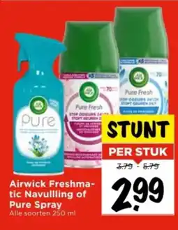 Vomar Voordeelmarkt Airwick Freshma- tic Navullling of Pure spray aanbieding