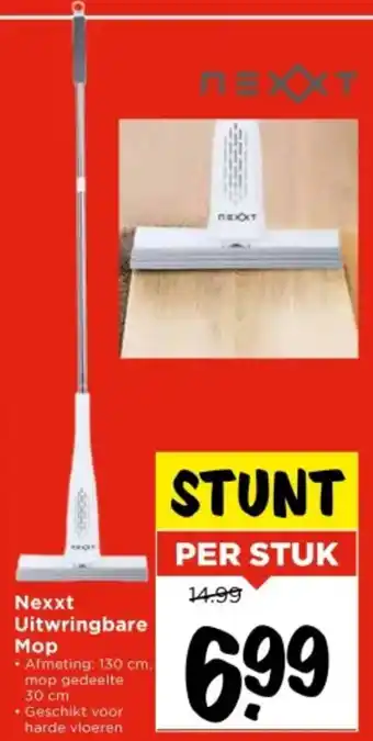 Vomar Voordeelmarkt Nexxt Uitwringbare Mop aanbieding