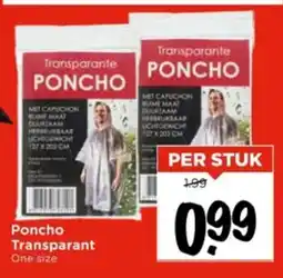 Vomar Voordeelmarkt Poncho Transparant aanbieding