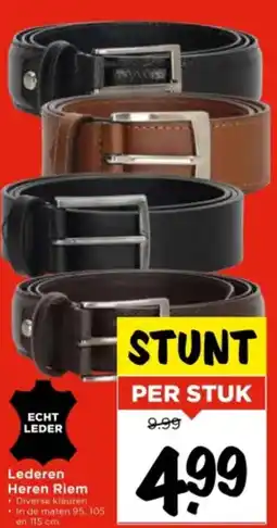 Vomar Voordeelmarkt Lederen Heren Riem aanbieding