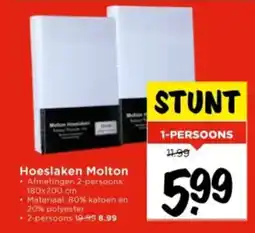 Vomar Voordeelmarkt Hoeslaken Molton aanbieding
