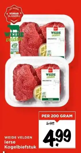 Vomar Voordeelmarkt lerse Kogelbiefstuk aanbieding