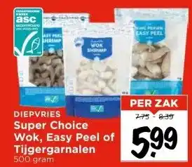 Vomar Voordeelmarkt Super Choice Wok, Easy Peel of Tijgergarnalen aanbieding