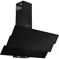 Bol.com Wiggo WE-B943G(B) - Schuine Afzuigkap - 90cm - Zwart Triple Glas aanbieding
