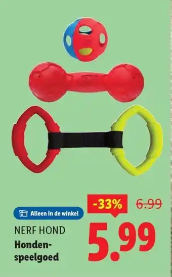 Lidl Nerf hond Honden speelgoed aanbieding