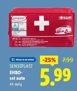 Lidl Sensiplast set auto 44 delig aanbieding