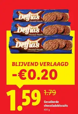 Lidl Gesuikerde chocoladebiscuits aanbieding