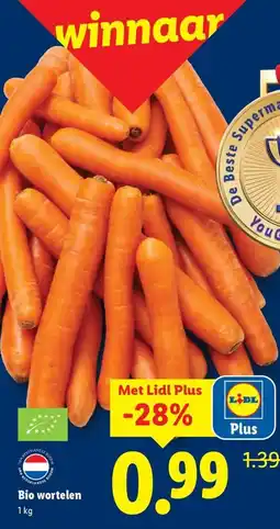 Lidl Bio wortelen aanbieding