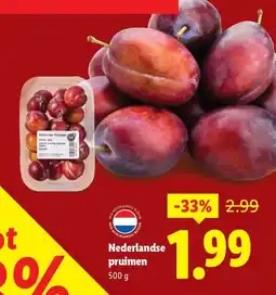 Lidl Nederlandse pruimen aanbieding