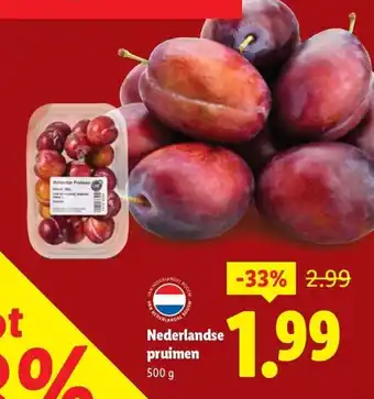 Lidl Nederlandse pruimen aanbieding