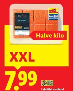 Lidl Zalmfilet met huid aanbieding