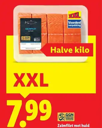 Lidl Zalmfilet met huid aanbieding