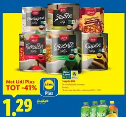 Lidl Kania Soep in blik aanbieding