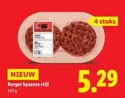 Lidl Burger Spaanse stijl aanbieding